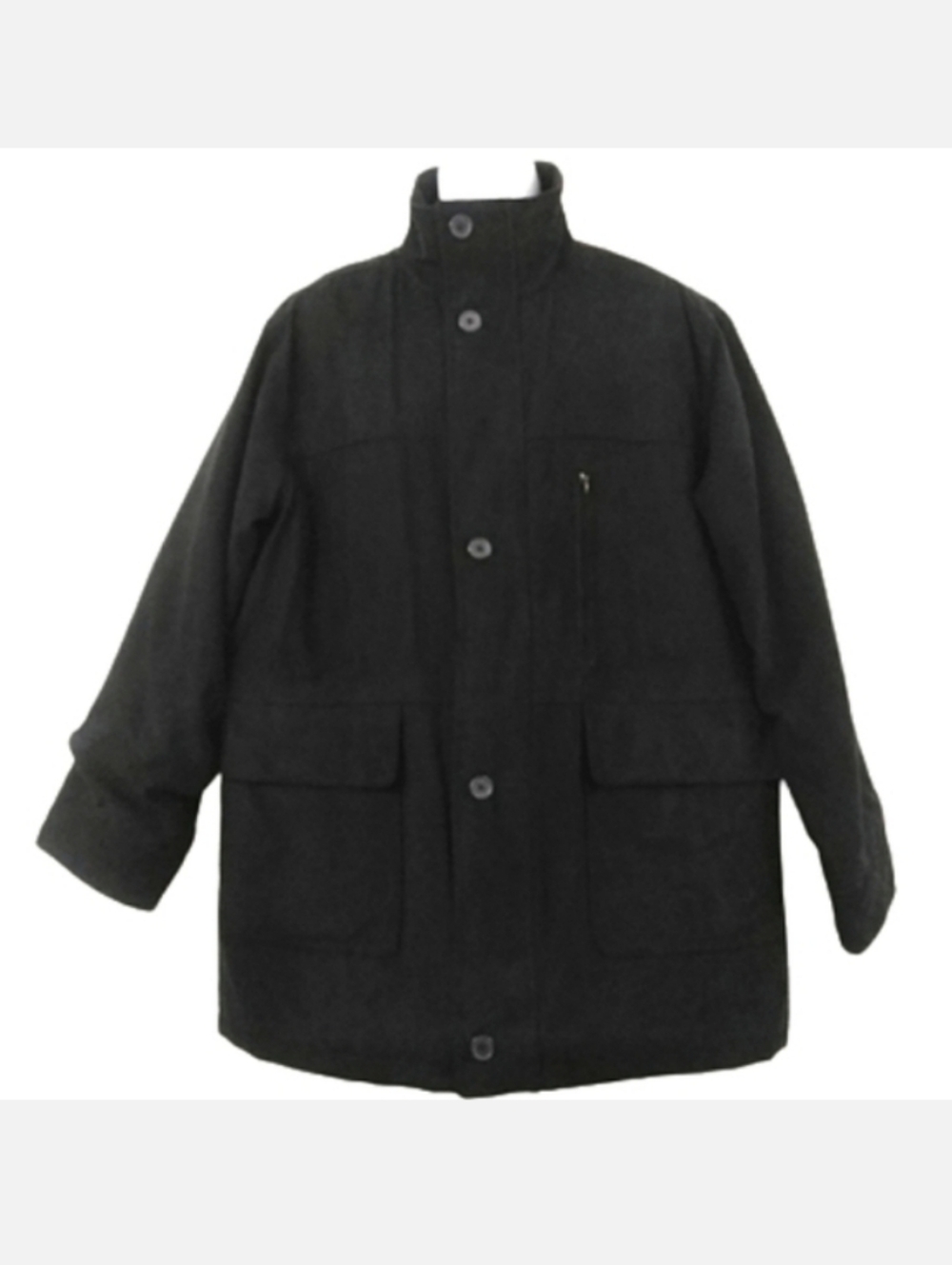 Knightsbridge Mens Black Field Jacket Coat - Quilted Lining - Size Large